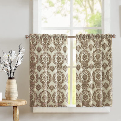 Adonys Damask Tailored Cafe Curtain