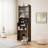 Mid-century Multi-use Extenable Cabinet Desk With Storage Peg Board, Storage Cabinet With Sliding Glass Doors, Led Light, Free Cat Cushion And Cat Toy