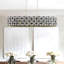 Lustre - Luminaire suspendu en cristal contemporain de 39 po, finition noire et dorée, luminaire de style moderne géométrique