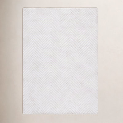 Hand-Tufted Wool Chevron Rug