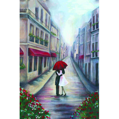 Baiser sous le parapluie rouge 2