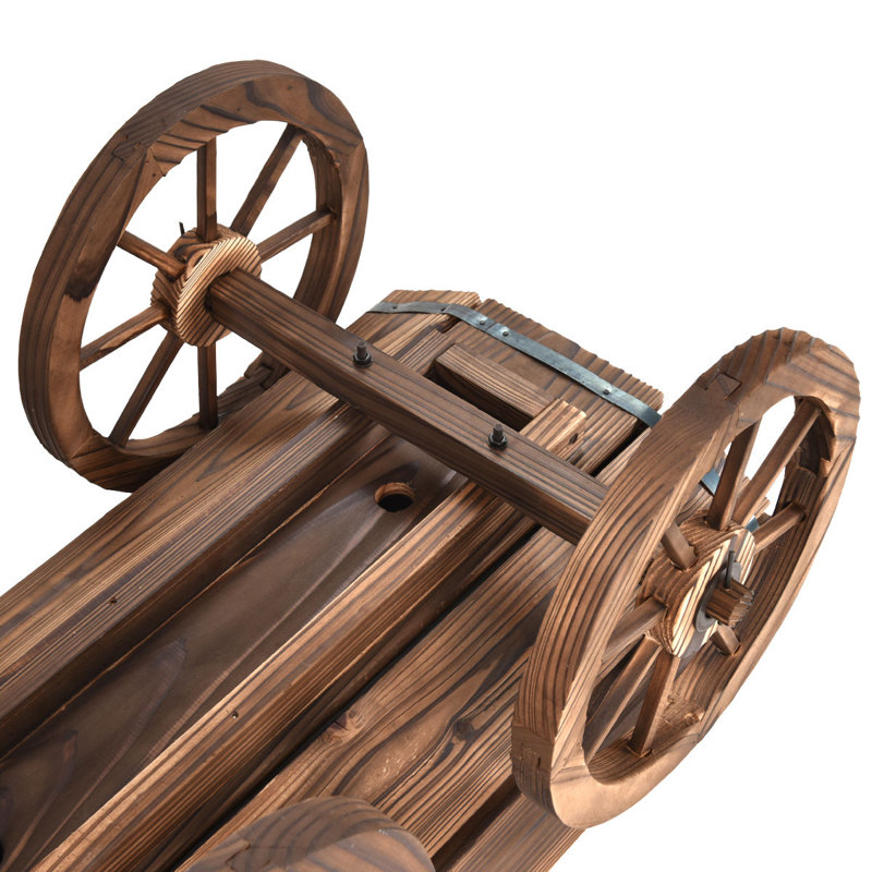 Akhavi Wood Wheelbarrow Planter