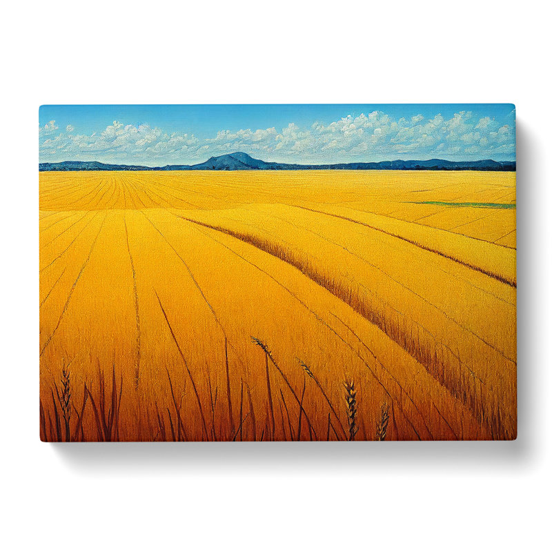 XXX-H1022-WF-8319X Stellar Wheat Field - Wrapped Canvas Painting