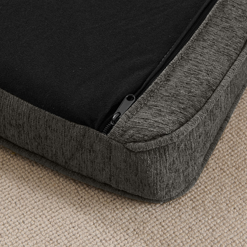 Élégant lit pour animaux de compagnie rectangulaire pour chiens grands et surdimensionnés, canapé-lit surélevé durable, canapé pour chien confortable, canapé pour chien en lin moderne et tendance - beige