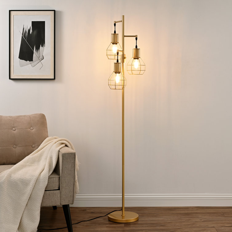 Zakaria 65'' Dimmable Tree Floor Lamp with 3 bulbs included