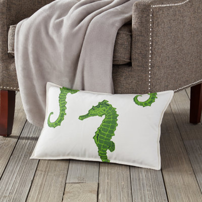  Seahorse Cotton Canvas Lumbar Pillow