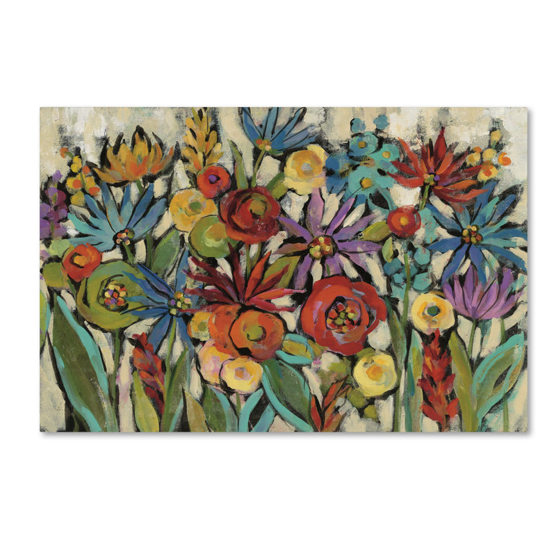 Art mural sur toile tendue - Silvia Vassileva «Confetti Floral I», décoration murale pour le salon, la chambre à coucher ou le bureau - 22 x 32