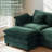 U-Shaped Modern 3-Seat Corduroy Cloud Sofa - Modular Sectional with Deep Seat, 2 Ottomans & 5 Pillows for Living Room, Bedroom, Apartment-730296810