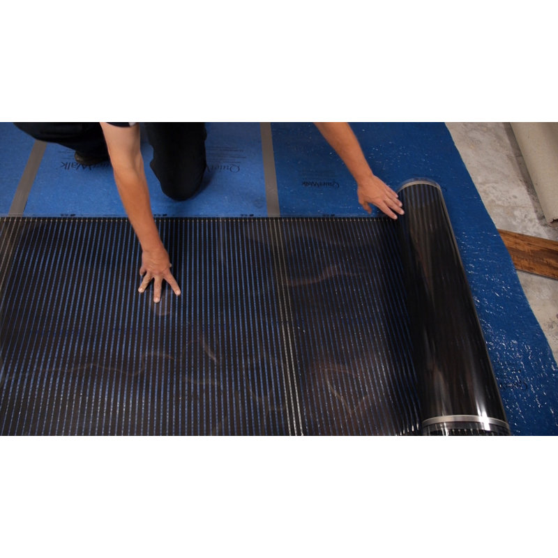 Ensemble de système de chauffage par le sol Quiet Warmth 120V, L 60 po x l 18 po
