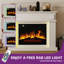 Metro Lane 100cm W Electric Fireplace with 6800 BTU-1265301910