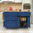 Nels 3-Piece Wooden Kitchen Island Set, Kitchen Island with Drop Leaf, Storage Cabinet and 2 Stools-2063413567