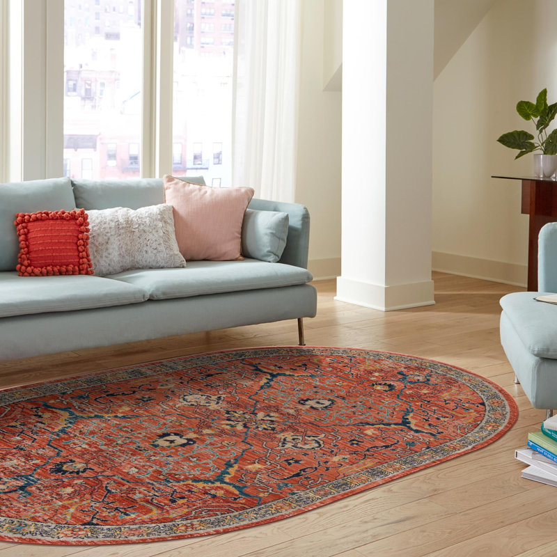 Opel Oriental Indoor Rug, Oval 5'3" x 8'
