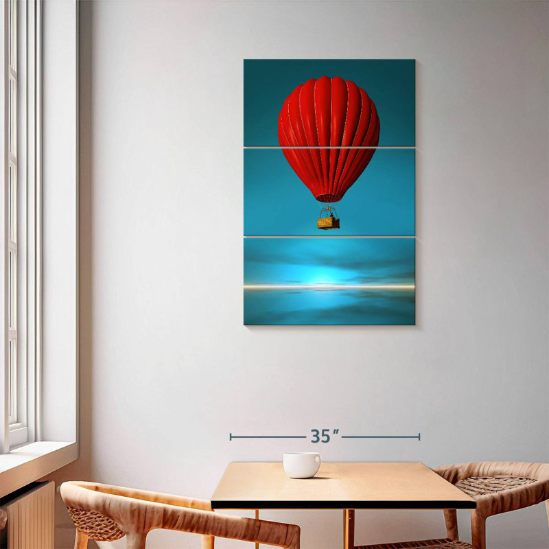 Montgolfière rouge Mehar, H 57 po x l 36 po