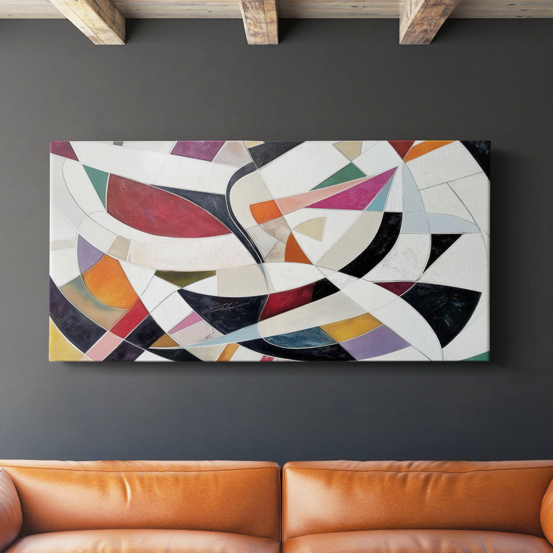 Abstract Series 1 #XXXV-Gallery Wrapped Canvas, 16" H x 32" W