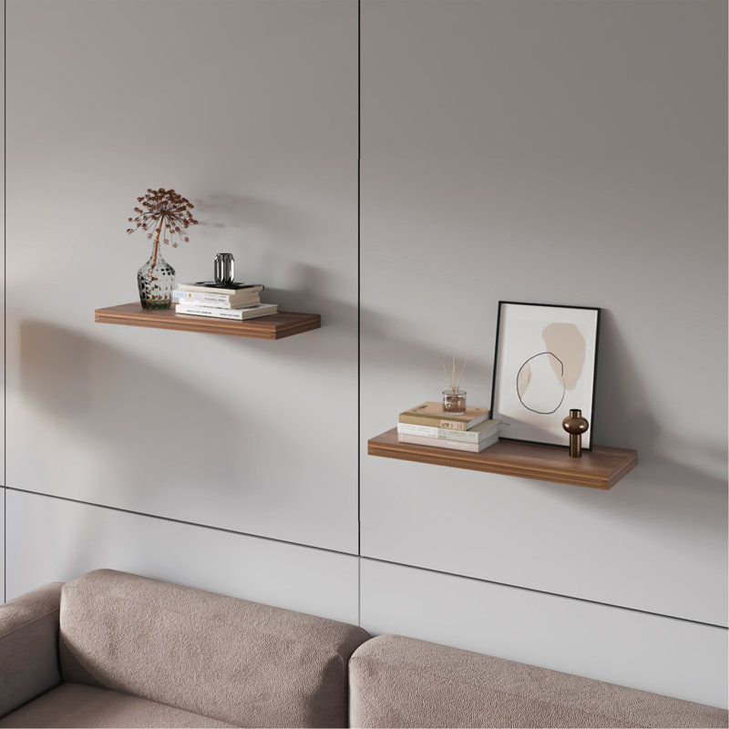 Tablette flottante en noyer, Noyer