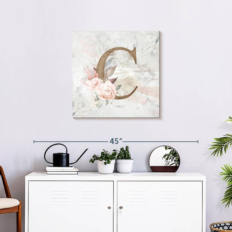 Tergel Floral Letter C, 24" H x 24" W