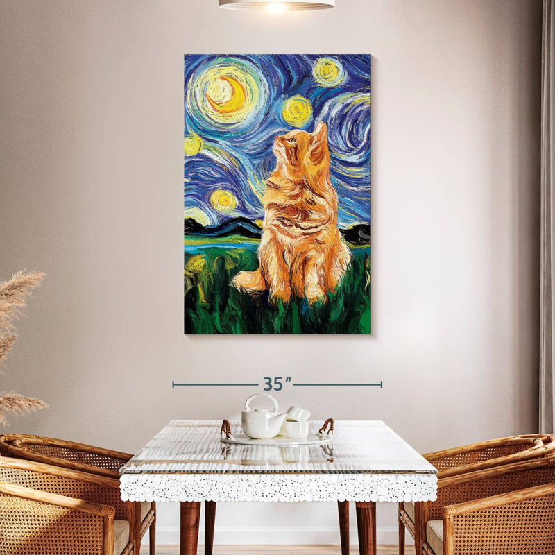 Brampt Cat Impressionist, 48" H x 32" W