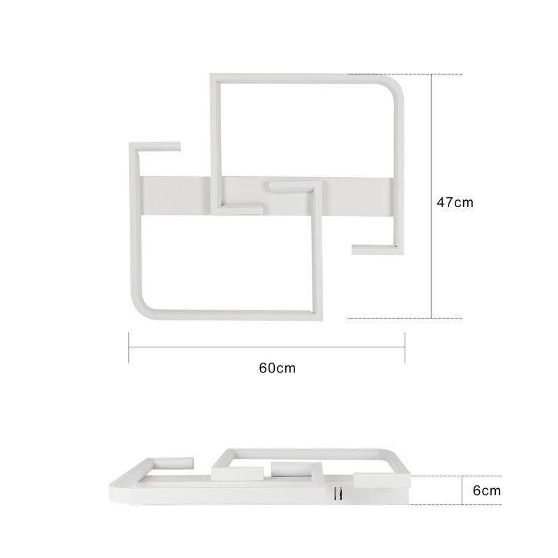 Casein LED Flush Mount, White
