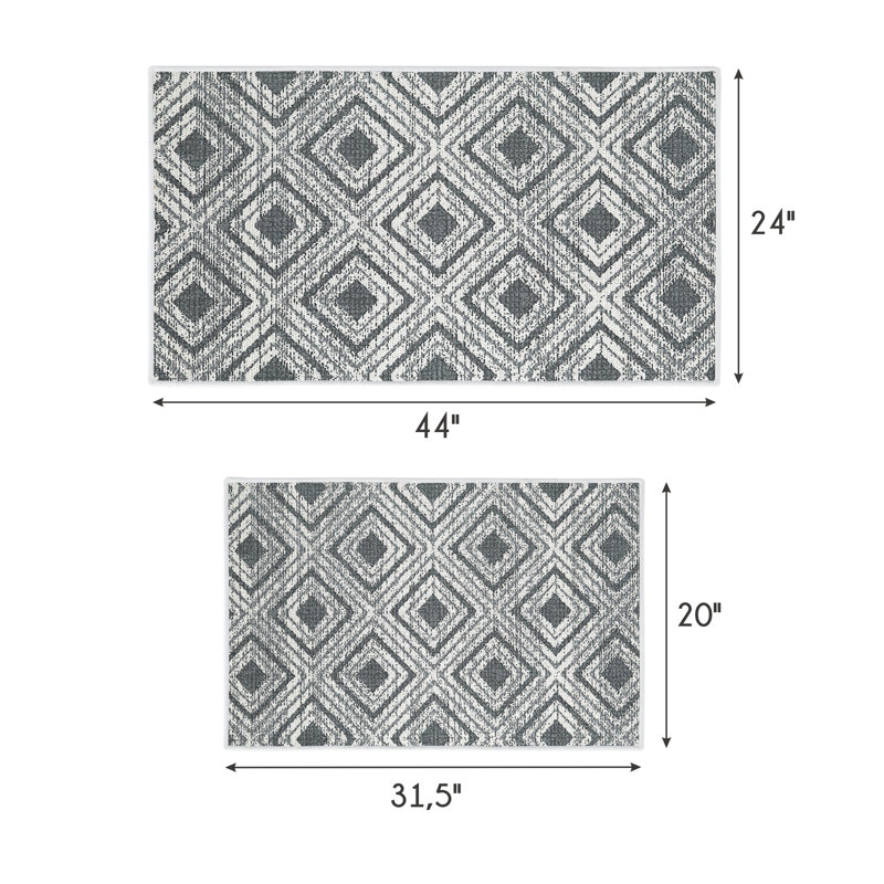 Tapis de cuisine polyvalent 2 pièces
