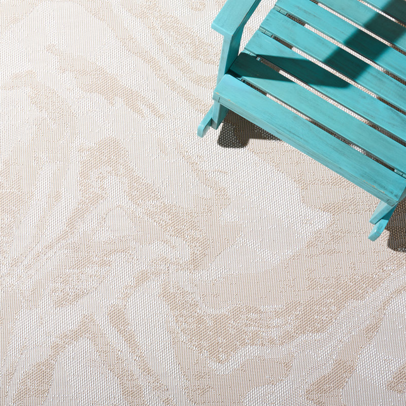 Martha Stewart Indoor Outdoor Performance Machine Washable Abstract Indoor/Outdoor Area Rug, Rectangle 5'3" x 7'6"