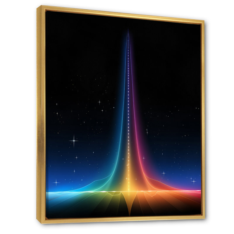 Singularity Consciousness Ascensio - Print, Gold Floater Framed, 20" H x 12" W x 1" D