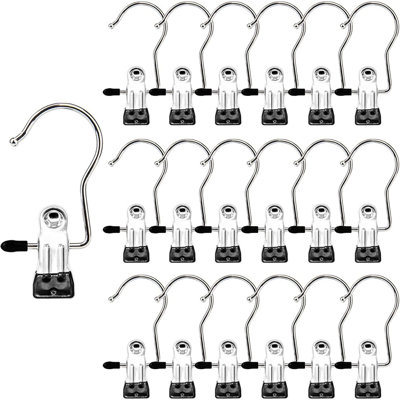 50-Pack Heavy Duty Laundry Hanging Clips, Closet Organizer Clamps for Pants, Socks, Towels, Handbags, Travel & Storage Hooks
