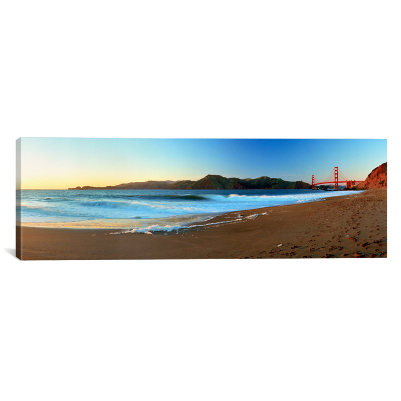 « golden gate bridge, san francisco, californie », reproduction de photo sur toile, H 16 po x l 48 po x P 1,5 po, Sans cadre