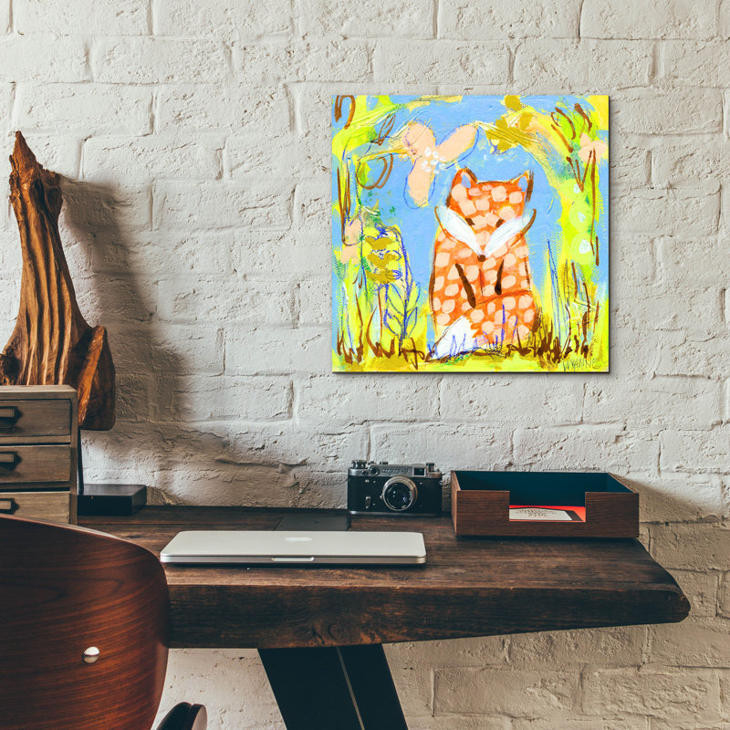 «Fox In The Brambles» par Wyanne, H 12 po x l 12 po x P 0,13 po