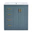 Ensemble de meuble-lavabo 30 po avec lavabo en céramique, armoire de rangement en bois massif, ensemble de meuble-lavabo autoportant avec 3 tiroirs et portes à fermeture douce-1234383141