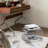 Irregular Wrought Iron End Table, Sofa Magazine Rack Side Table, Two Kinds of Placement, silver.