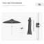 Parasol de 115,4 po avec contrepoids Perdigon inclus