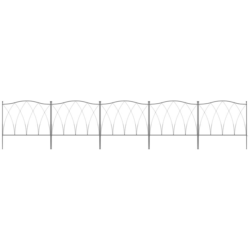 62 cm H x 0.8 cm W Border Fencing with 5 Panel(s) Included