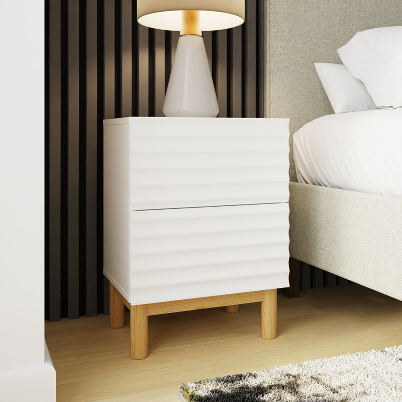Taeshia 40cm W Manufactured Wood Bedside Table