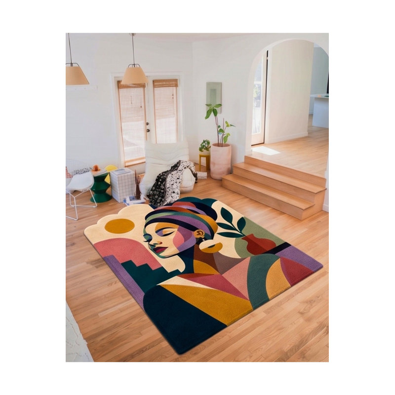 Tapis noir tissé lavable Mosso, 2' x 2'11"