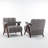 Dormon Upholstered Boucle  Armchair with Solid Wood Legs-1302436131