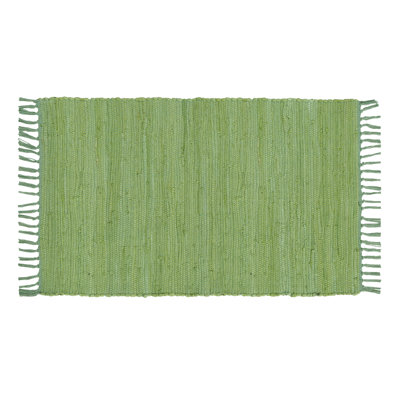 Handcrafted Cotton Rag Rug 24X36" - 2X3' Washable, Reversible, With Tassels For Living Room & Entryway