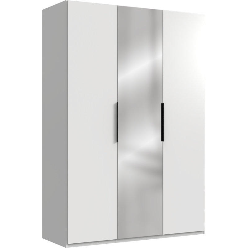 Guardino 3 Door Wardrobe, White, 216cm H x 150cm W x 58cm D