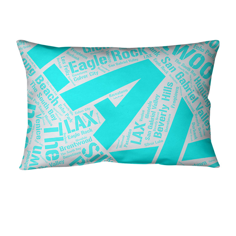 Coussin lombaire intérieur/extérieur los angeles, Non, Cyan
