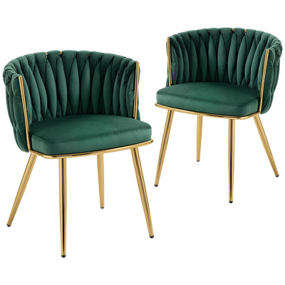47.5cm H Velvet Upholstered Side Chair