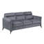 Canapé Teli, microfibre texturée gris foncé, pieds en métal noir, 79 pouces-119044030