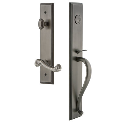 Carré One-Piece Complete Inactive Dummy Handleset with S Grip and Newport Lever