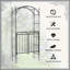 42.5" W x 17.75" D Metal Arbour with Gate