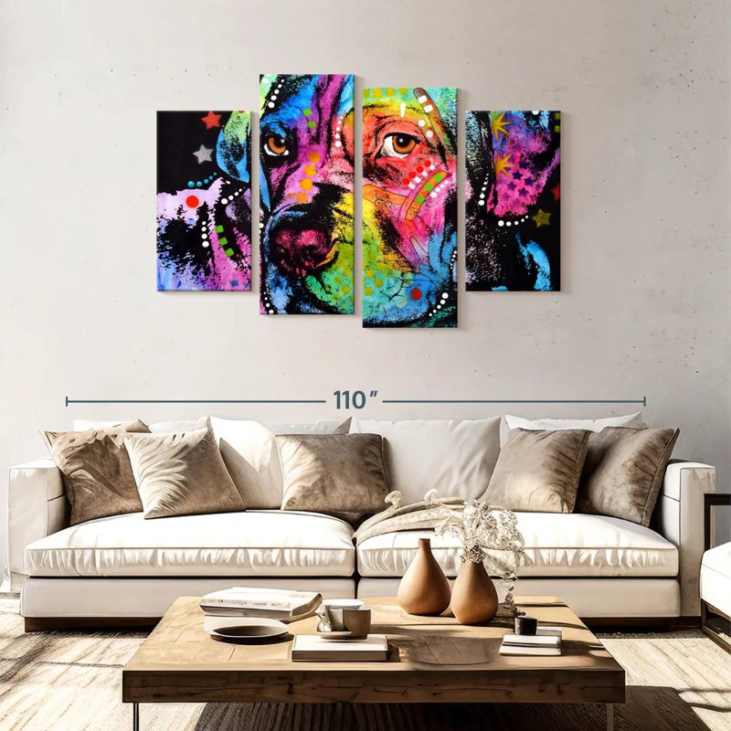 Jeune mastiff, H 48 po x l 75 po