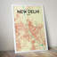 New Delhi City Map - No Frame Print-759641747