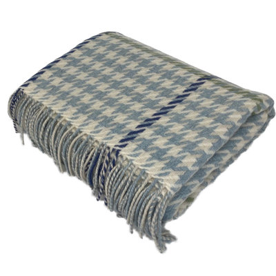 Jeté tissé en laine d'agneau Merino