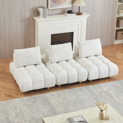 Comfortable 3 Beige For Office And Living Room - 90 Inches Spacious A Chic