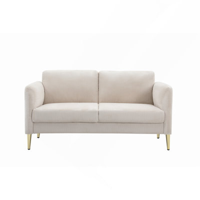 60.63" Wide Modern Corduroy Loveseat