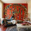 Papier peint village africain avec art populaire-1092764893-1092764894