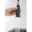 Robinet de cuisine noir mat avec distributeur de savon Robinet d'évier de cuisine à poignée simple avec douchette rétractable Robinet de lavabo utilitaire à un trou pour lavabo en acier inoxydable