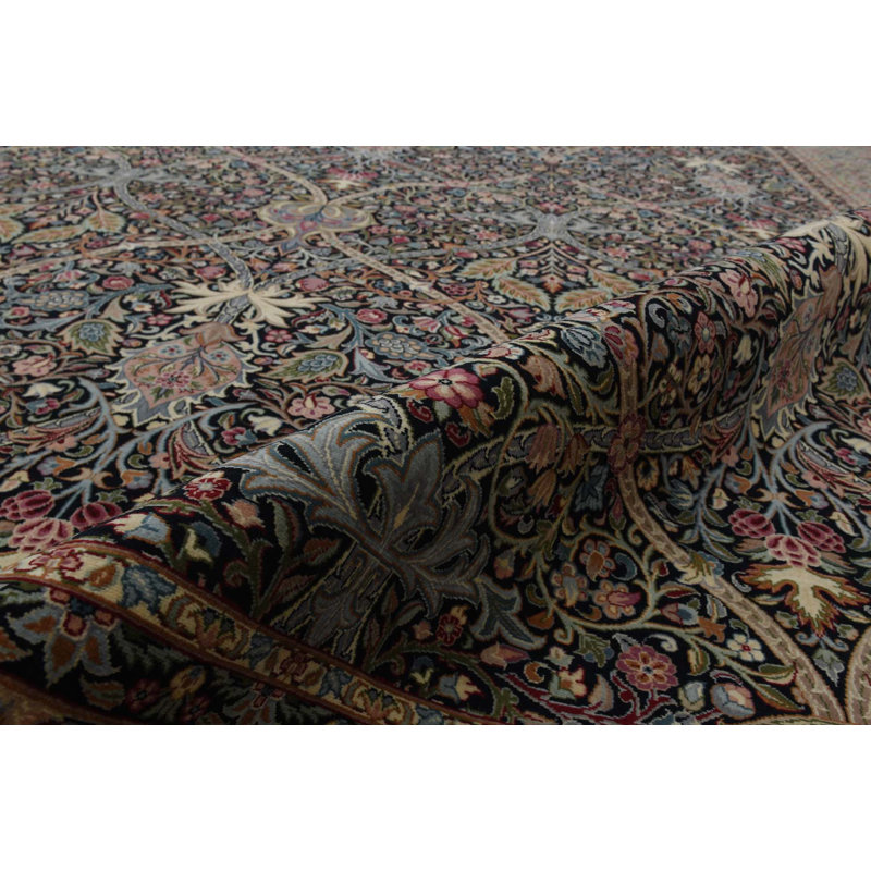 Traditional One-of-a-Kind Rectangle 10'2" x 13'8" Rectangle Wool Area Rug in Black